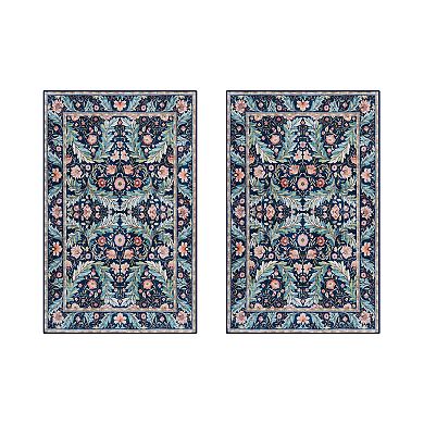 Gertmenian Crystal Print Altair Transitional Floral Runner or Area Rug