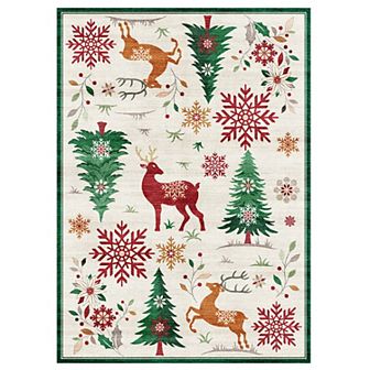 Gertmenian Crystal Print Rudolph Modern Animal Print Reindeer Runner or Area Rug