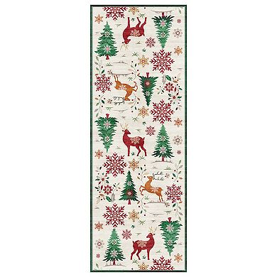 Gertmenian Crystal Print Rudolph Modern Animal Print Reindeer Runner or Area Rug