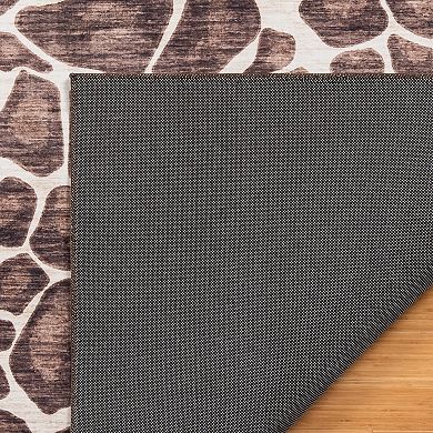 Gertmenian Crystal Print Gavin Modern Animal Print Giraffe Runner or Area Rug