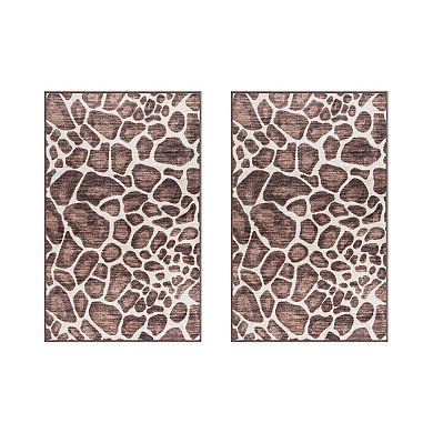 Gertmenian Crystal Print Gavin Modern Animal Print Giraffe Runner or Area Rug