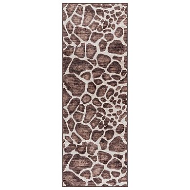 Gertmenian Crystal Print Gavin Modern Animal Print Giraffe Runner or Area Rug