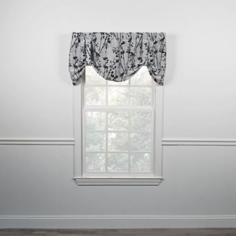Meadow Room Darkening Solid Natural Color Lined Tie-Up Window Valance