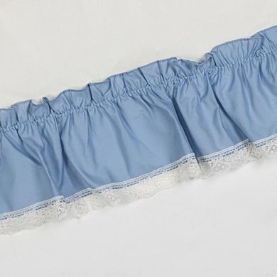 Preparedlyn Ruffled Victorian 1.5" Rod Pocket Window Curtain Tiers Slate