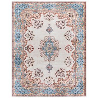 Gertmenian Crystal Print Dainty Medallion Traditional Oriental Multi Runner or Area Rug