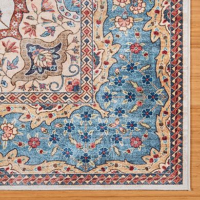 Gertmenian Crystal Print Dainty Medallion Traditional Oriental Multi Runner or Area Rug