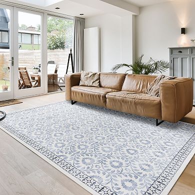 Gertmenian Crystal Print Esme Rustic Floral Runner or Area Rug