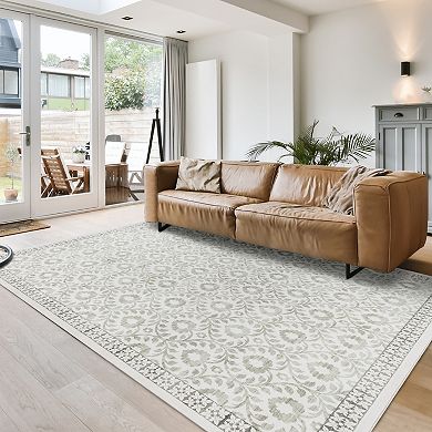 Gertmenian Crystal Print Esme Rustic Floral Runner or Area Rug
