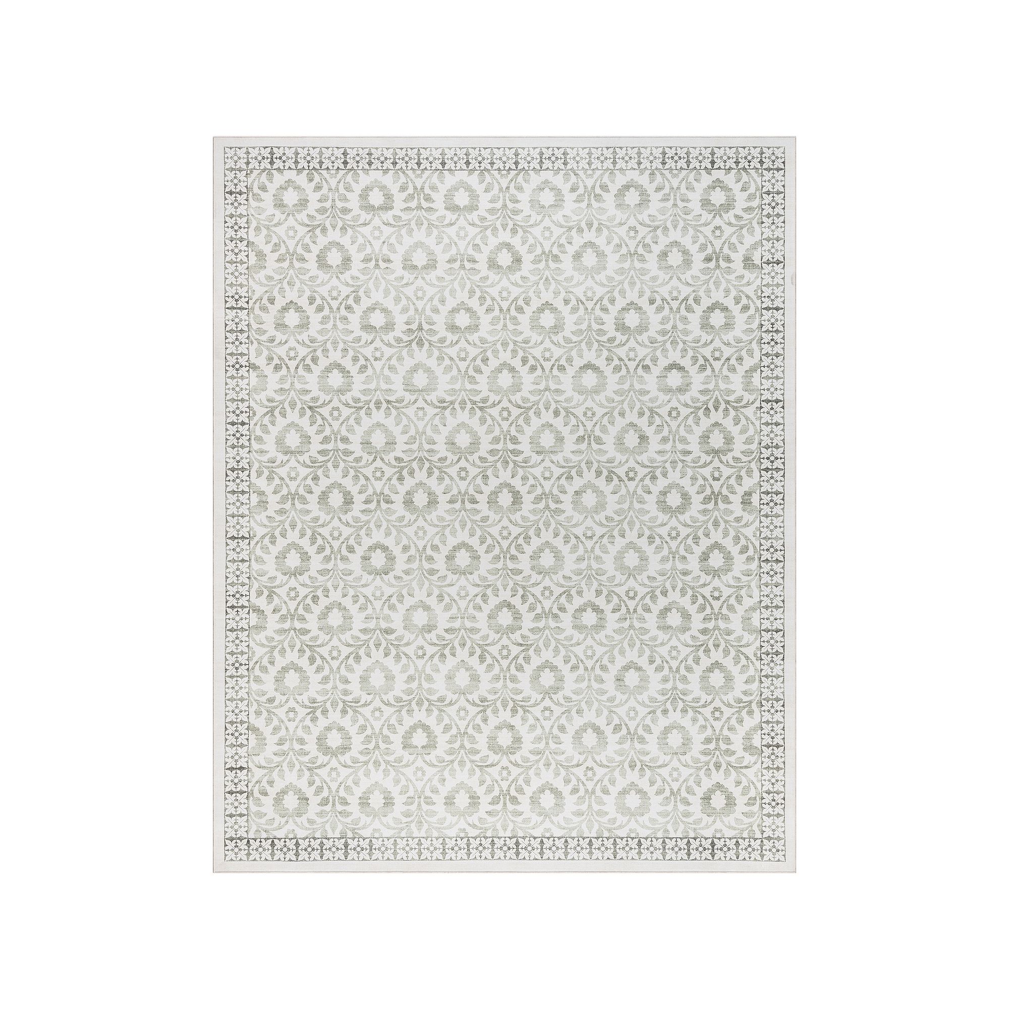 Gertmenian Crystal Print Esme Rustic Floral Runner or Area Rug, Green