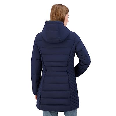 Nautica women's puffer with faux fur lined hood sales