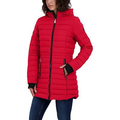 Nautica Women s 3 4 Stretch Jacket Red Casual Jackets