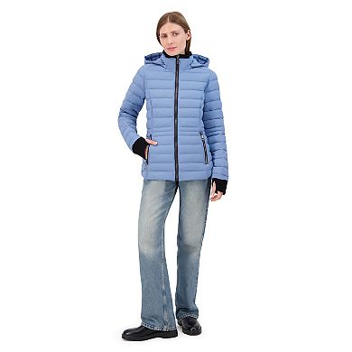 Women's Nautica Short Stretch Puffer Jacket