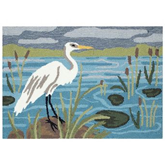 Liora Manne Frontporch Egret Indoor / Outdoor Area Rug
