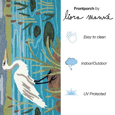 Liora Manne Frontporch Egret Indoor / Outdoor Area Rug