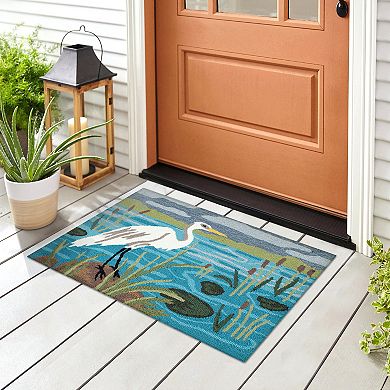 Liora Manne Frontporch Egret Indoor / Outdoor Area Rug