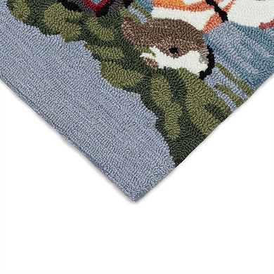 Liora Manne Frontporch Rafting Dogs Indoor / Outdoor Area Rug