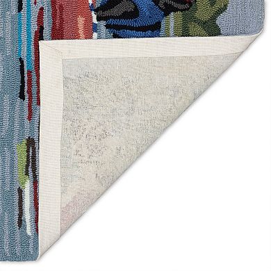 Liora Manne Frontporch Rafting Dogs Indoor / Outdoor Area Rug