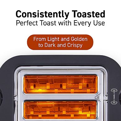 Elite Cuisine Stainless Steel 2-Slice LCD Toaster with Bagel Function