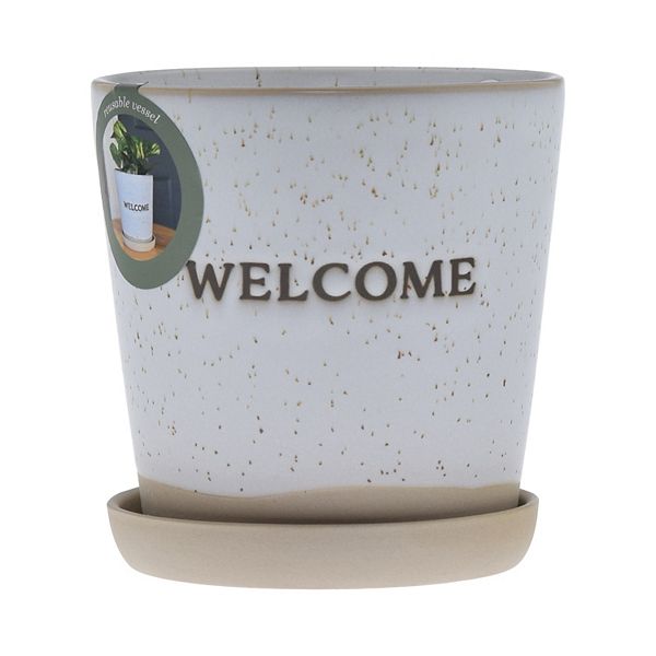 Sonoma Goods For Life® Citronella Basil 24.4-oz. Welcome Ceramic Pot Candle - Multi
