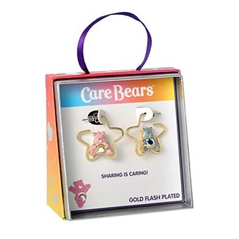 Care Bears 18k Gold Plated Mismatched Hoop Earrings