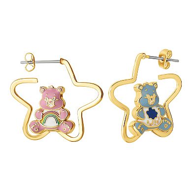 Care Bears 18k Gold Plated Mismatched Hoop Earrings