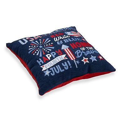 Celebrate Together Americana Sentiments 18" x 18" Throw Pillow