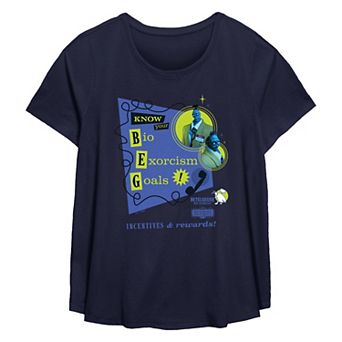Plus Size Beetlejuice 2 Bob And Dave Bio Exorcism Goals Flowy Graphic Tee