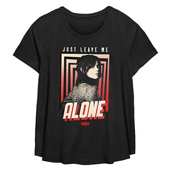 Plus Size Beetlejuice 2 Astrid Just Leave Me Alone Flowy Graphic Tee
