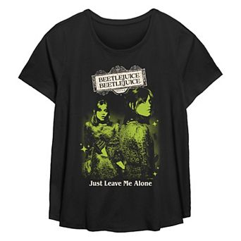 Plus Size Beetlejuice 2 Astrid Just Leave Me Alone Flowy Graphic Tee