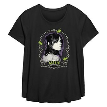 Plus Size Beetlejuice 2 Astrid Framed Portrait Flowy Graphic Tee