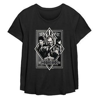 Plus Size Beetlejuice 2 Character Poster Flowy Graphic Tee