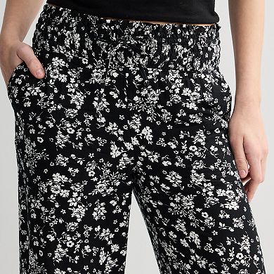 Juniors' SO® High-Rise Smocked Wide Leg Pants
