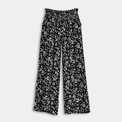 Juniors' SO® High-Rise Smocked Wide Leg Pants