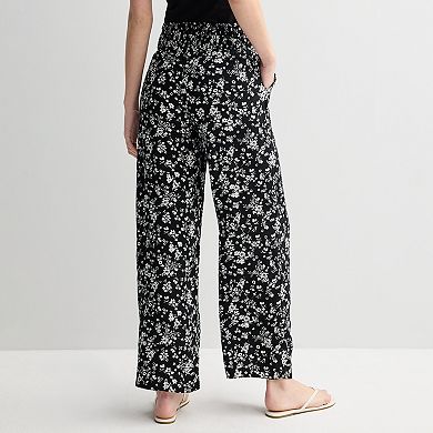 Juniors' SO® High-Rise Smocked Wide Leg Pants