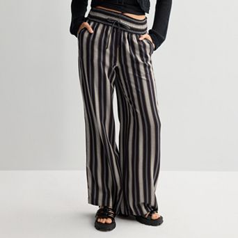 Juniors' SO® High-Rise Smocked Wide Leg Pants