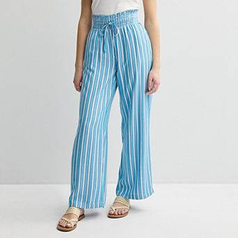 Juniors' SO® High-Rise Smocked Wide Leg Pants