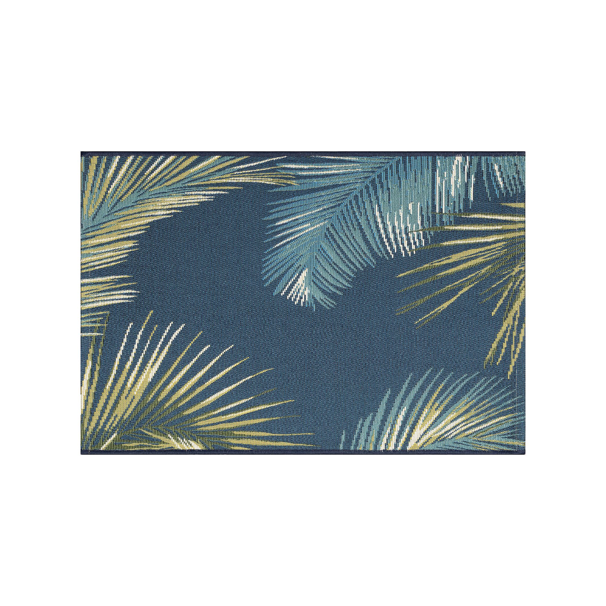 Liora Manne Esencia Palm Border Indoor/Outdoor Area Rug, Blue