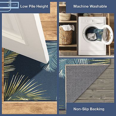 Liora Manne Esencia Palm Border Indoor/Outdoor Area Rug