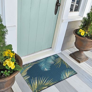 Liora Manne Esencia Palm Border Indoor/Outdoor Area Rug