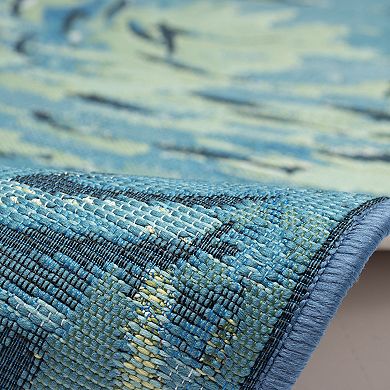 Liora Manne Esencia Fish To Go Blue Indoor/Outdoor Area Rug Mat