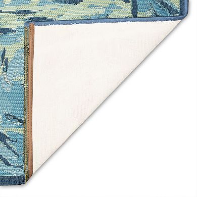 Liora Manne Esencia Fish To Go Blue Indoor/Outdoor Area Rug Mat