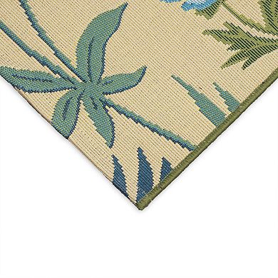 Liora Manne Esencia Floral Dragonfly Indoor/Outdoor Area Rug Mat
