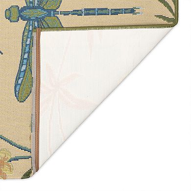 Liora Manne Esencia Floral Dragonfly Indoor/Outdoor Area Rug Mat