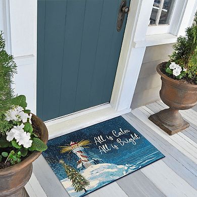 Liora Manne Esencia All Is Calm Indoor/Outdoor Holiday Lighthouse Doormat