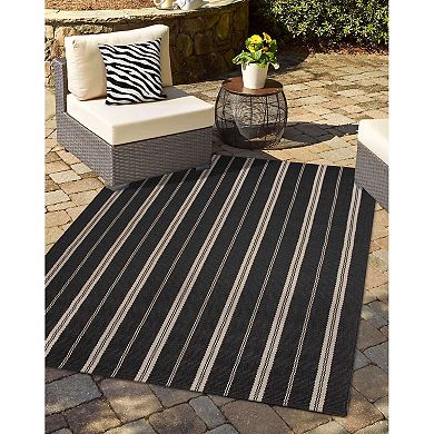 Liora Manne Mia Multi Stripe Indoor/Outdoor Area Rug Area Rug