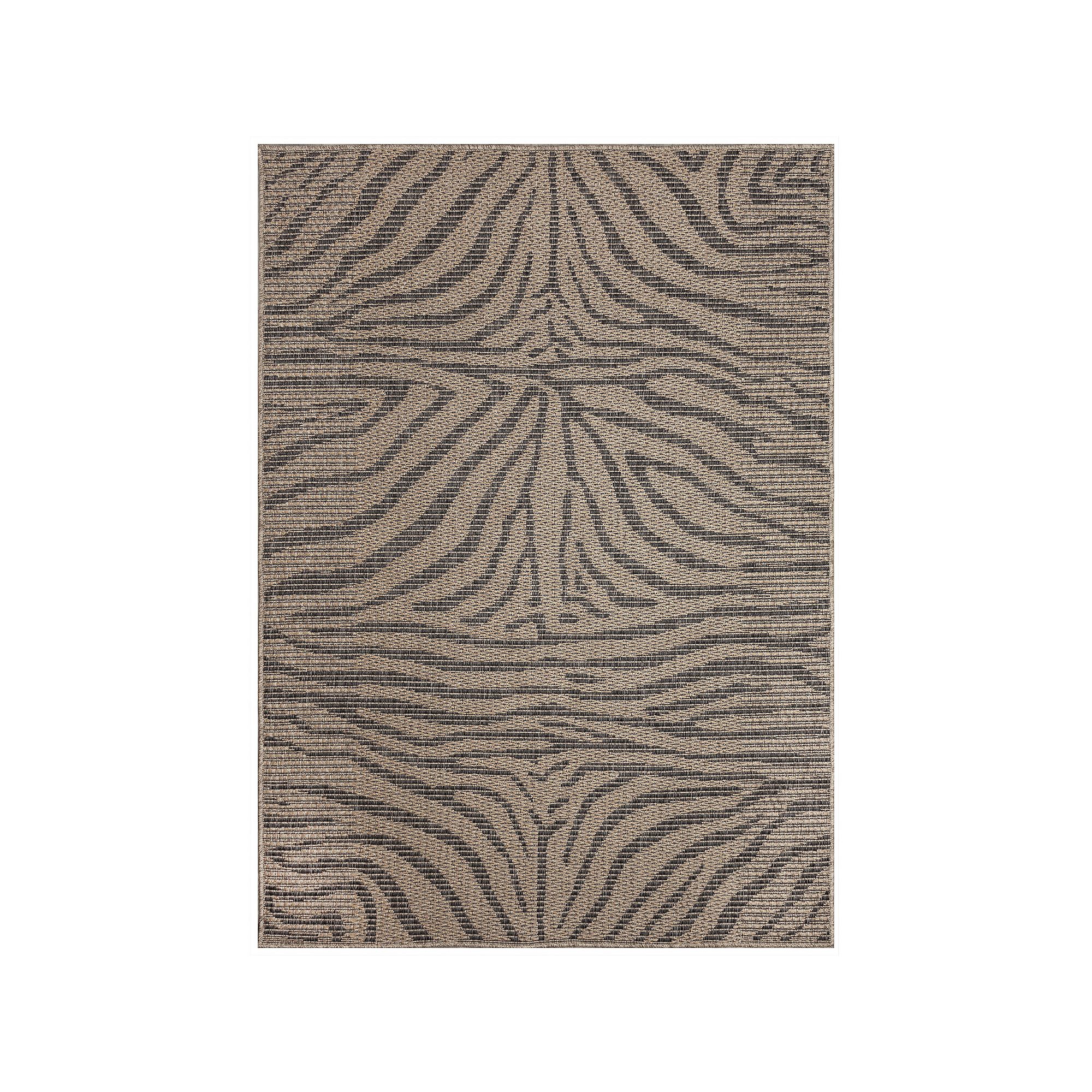 Liora Manne Monaco Zebra Indoor/Outdoor Area Rug Area Rug, Brown