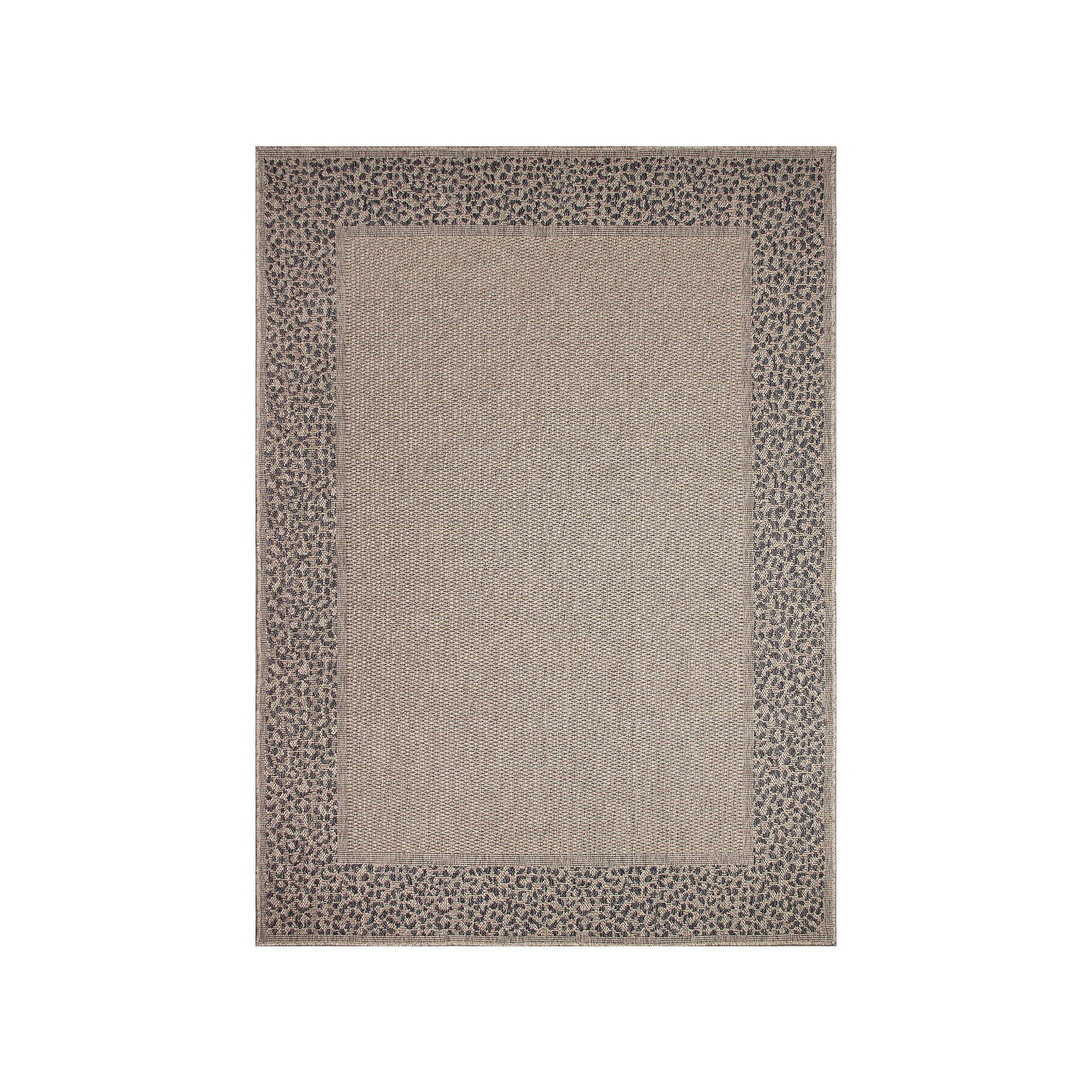 Liora Manne Monaco Leopard Border Indoor/Outdoor Area Rug Area Rug, Brown