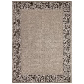 Liora Manne Monaco Leopard Border Indoor/Outdoor Area Rug Area Rug