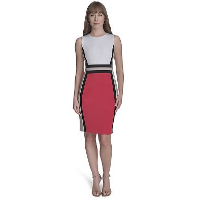 Women's Andrew Marc Sleeveless Colorblock Sheath Dress