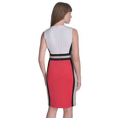 Women's Andrew Marc Sleeveless Colorblock Sheath Dress
